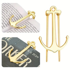 1 Piece Stylish Anchor Metal Bookmark - Durable Reader Page Holder, Perfect Gift or Of close-up view