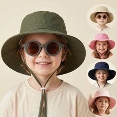 Solid Color Kids Fisherman Hat | Unisex Summer Sun Protection Hat