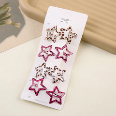 Simple Leopard Print Hairpins Set Women Girls Gifts Bangs Hair Clips Bobby Pins Access close-up view