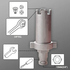 14 In 1 Faucet Sink Wrench | Multi-Use Plumbing Tool Kit for Bathroom and Kitchen detail view