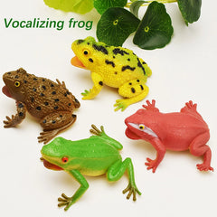 Spoof Toy Simulation Frog Model Animal Toy Toad Tricky Scary Squeeze Sound Frog Toys for Kids Hobby