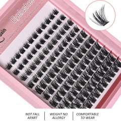 Cluster Lashes 120pcs 8-16mm Wispy D Curl Fluffy Eyelash Extensions | DIY Natural Look detail view