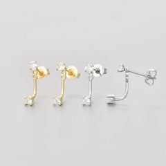 2PCS Double Flower Stud Earring Womem Fashion Tragus Piercing Earring Cartilage Jewelr close-up view