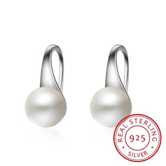 925 Sterling Silver Pearl Drop Earrings for Women