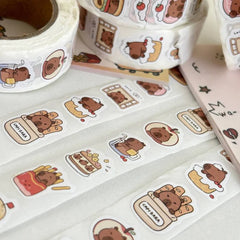 500pcs Cute Kabibara Stickers for Laptops, Skateboards, Guitars & Scrapbooks | DIY Dec close-up view