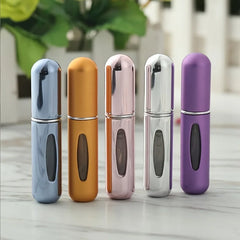 Round-Head Perfume Refill Bottle 5ml, Bottom-Fillable, Mini Press Spray, Travel Portab close-up view