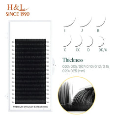 16 Row Faux Lash Synthetic Mink Individual Eyelash Extension | Professional Soft Natural Dark Black