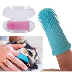 Dog Super Soft pet Finger Toothbrush Teeth Cleaning Breath Care Nontoxic Silicone Tooth Brush Cat do