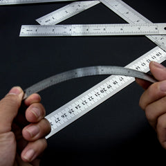 Thickened Steel Ruler | 15/20/30/40/50/60cm | Dual CM & Inch Scale | Precise Measurem alternate view