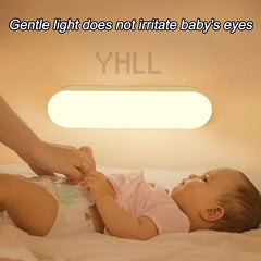 Wireless LED Motion Sensor Night Light | USB Rechargeable Magnetic Closet Lamp close-up view