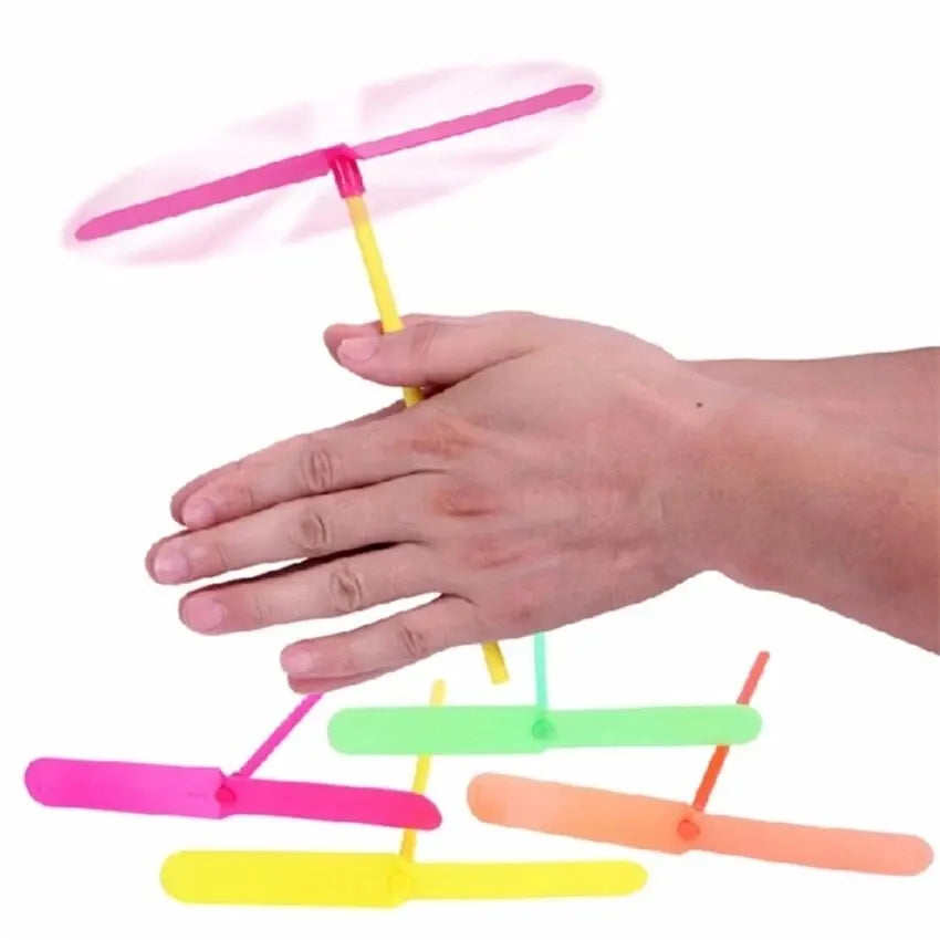 10/20pcs Novelty Plastic Bamboo Dragonfly Propeller Outdoor Classic Toy Kid Gift Rotating Flying Arr