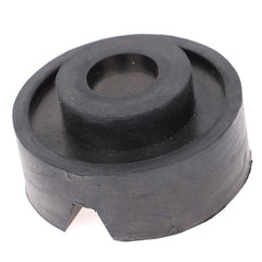 Black Rubber Slotted Floor Jack Pad close-up view