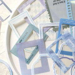 30pcs Transparent PET Frame Stickers | Scrapbooking and Journaling Decorative Supplies detail view