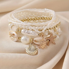 Bohemia Crystal Tassel Multicolor Beads Bracelet | Handmade Elastic Charm Wrap for Wo alternate view
