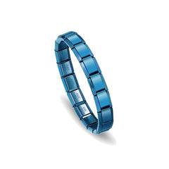 Unisex Minimalist Italian Modular Bracelet Stainless Steel Square Elastic Spliced Titani detail view