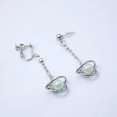 Mashle Magic and Muscles Anime Cosplay Ear Clips | Mash Finn Lance Crown Earrings close-up view