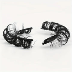 10 Pairs Russian Strip Lashes DD Curl | Fluffy Wispy Faux Mink Eyelashes Pack close-up view