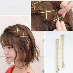 50/500pcs Metal Hairpins U-shaped Curly Wavy Hair Clips Women Girls Simple Bobby Pins close-up view