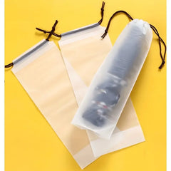 Storage Bag Portable Transparent Waterproof Reusable Drawstring Bag Home Storage Organiz detail view
