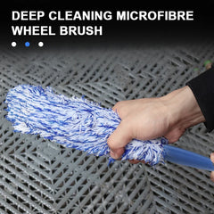 Plush Car Wheel Hub Brush Tire Rim Cleaning Tool detail view