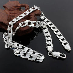 925 Sterling Silver Necklace For Men's Women 16/18/20/22/24 Inches Classic 6MM Chain L close-up view
