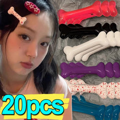White Bone Hair Clip Cute Y2K Bobby Pins Girl Fashion Dog Bones Hairclips Decoration Hairpins Barrettes Accessories Wholesale