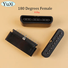 PS2 90 180 Degree Interface Female Socket 9 Pin Slot Connector | Replacement Part for alternate view