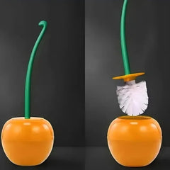 1pc Red Toilet Brush Creative Lovely Cherry Shape Lavatory Toilet Brush Holder Set Toile detail view