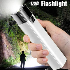 Mini Portable Super Bright LED Flashlight | Rechargeable Waterproof Outdoor Light close-up view
