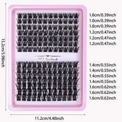 Lash Clusters 168pcs | DIY Wispy Individual Lashes 10-16mm D Curl close-up view
