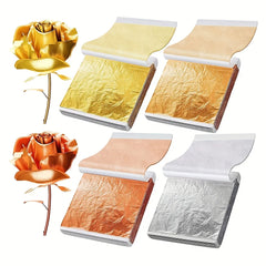 100pcs Imitation Golden Silvery Foil Paper Leaf Sheet Gilding DIY Art Craft Paper DIY Scrapbooking C