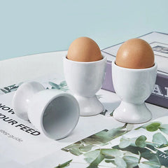 Egg Cup Holder for Hard and Soft Boiled Eggs | White Breakfast Kitchen Accessory alternate view