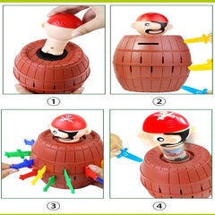 Funny Pirate Barrel Toy Lucky Game Jumping Pirates Bucket Sword Stab Tricky Toy Family I detail view