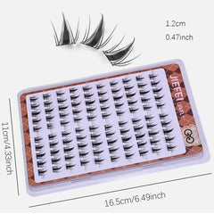 DIY Self-Adhesive Cluster Lashes 10 Rows | Glue-Free Manga Sectioned Eyelashes close-up view