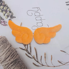 2Pcs double-sided plush angel wings diy accessories cake card cap socks clothing toy decoration materials