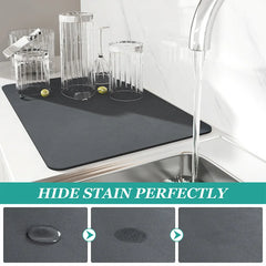 Mat Antiskid Draining Coffee Dish Drying Mat Quick Dry Bathroom Drain Pad Tableware Mat detail view