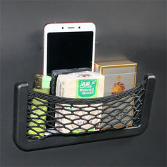 Car Net Pocket Phone Holder Storage Bag Adhesive