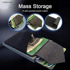 DIENQI RFID Credit Card Holder | Slim Pop-Up Metal Wallet detail view