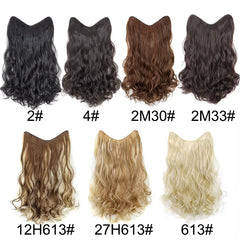 20Inch Synthetic Wavy Curly Clip in Hair Extensions | Heat Resistant Black Blonde Hai alternate view