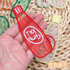 The New Korean-Style Organza Bookmarks from the Fruit and Vegetable Series Are Highly close-up view