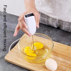Portable Milk Frother Handheld Mixer | Electric Coffee Foamer Whisk close-up view