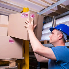 Fragile Handle with Care Stickers | No Folding Adhesive Labels for Mailing Envelopes and detail view