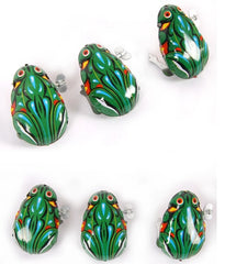 Classic Tin Wind-Up Jumping Iron Frog Toy Action Figure Ideal Classic Wind-Up Toys Per close-up view