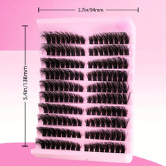 200/720PCS Eyelash Cluster Kit | Soft Fluffy Long-Lasting | Beginner-Friendly Easy Apply | Daily & Party Makeup