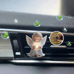 Angel Car Air Vent Clip with Heart Design 2D Flat Acrylic Fragrance Diffuser for Most Vehicles No Ba