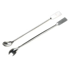 Double End Stainless Steel Lab Sampling Spatula Tool 20cm