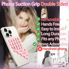 Double Sided Silicone Suction Cup Phone Case Detachable Stand For Hands-Free Selfies And Videos Just Use For Smooth Glass