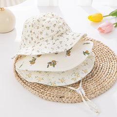 Baby Cotton Bucket Hat for Summer Sun Protection | Unisex Outdoor Panama Hat for Boys close-up view