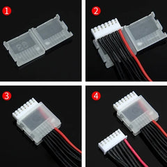 10/20pcs/lot 2S 3S 4S 5S 6S JST-XH Balanced Head Protection Balance Plug Savers AB Cli close-up view