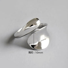 925 Sterling Silver Geometry Adjustable Rings For Women Engagement Luxury Beautiful Jewelry Gifts Fe
